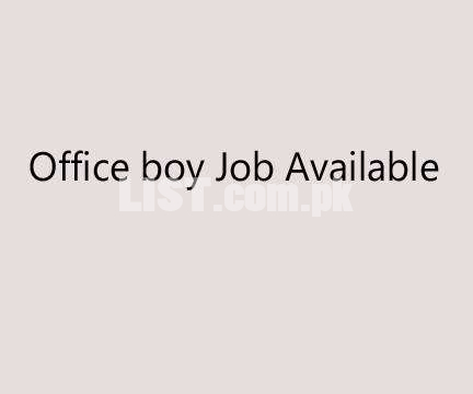 Office Boy ki Zarorat HA jo Bike Chalana Bhi Janta Ho