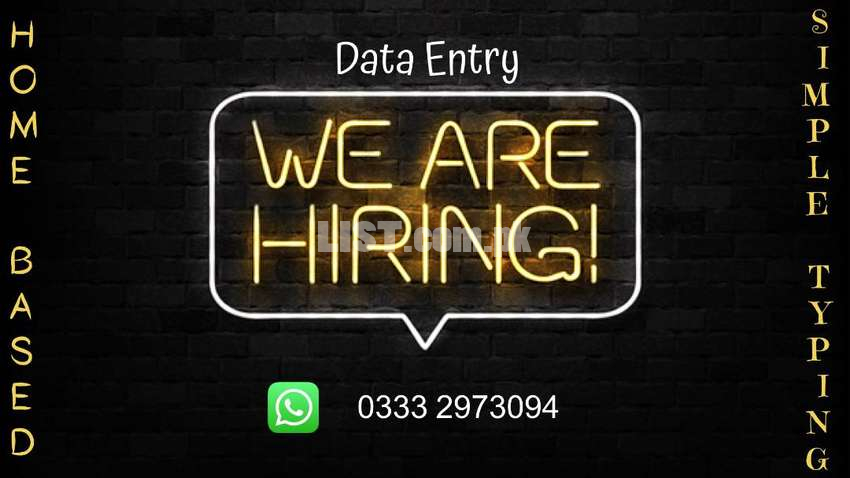 DATA ENTRY MS WORD/EXCEL WORKING FOR FRESH FEMALES