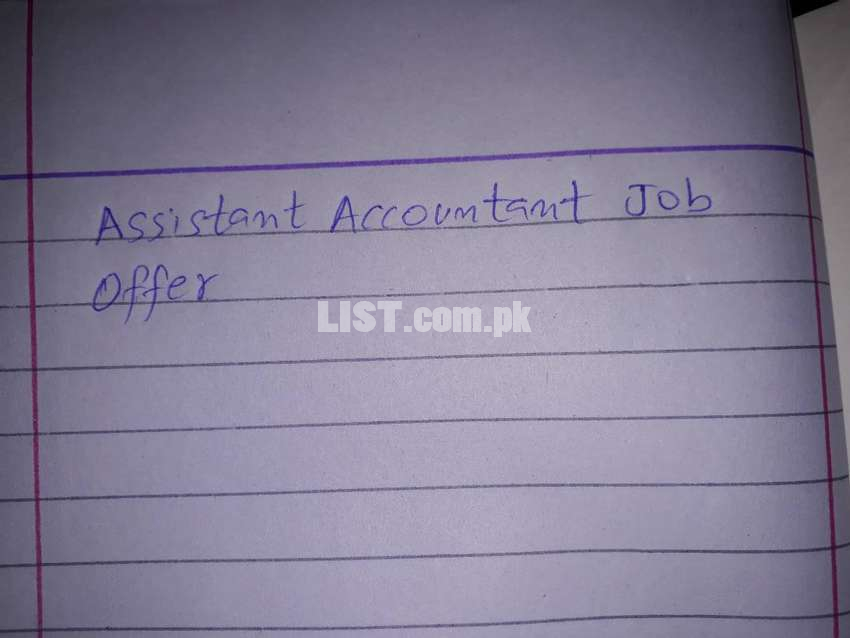 Assiss. Accountant