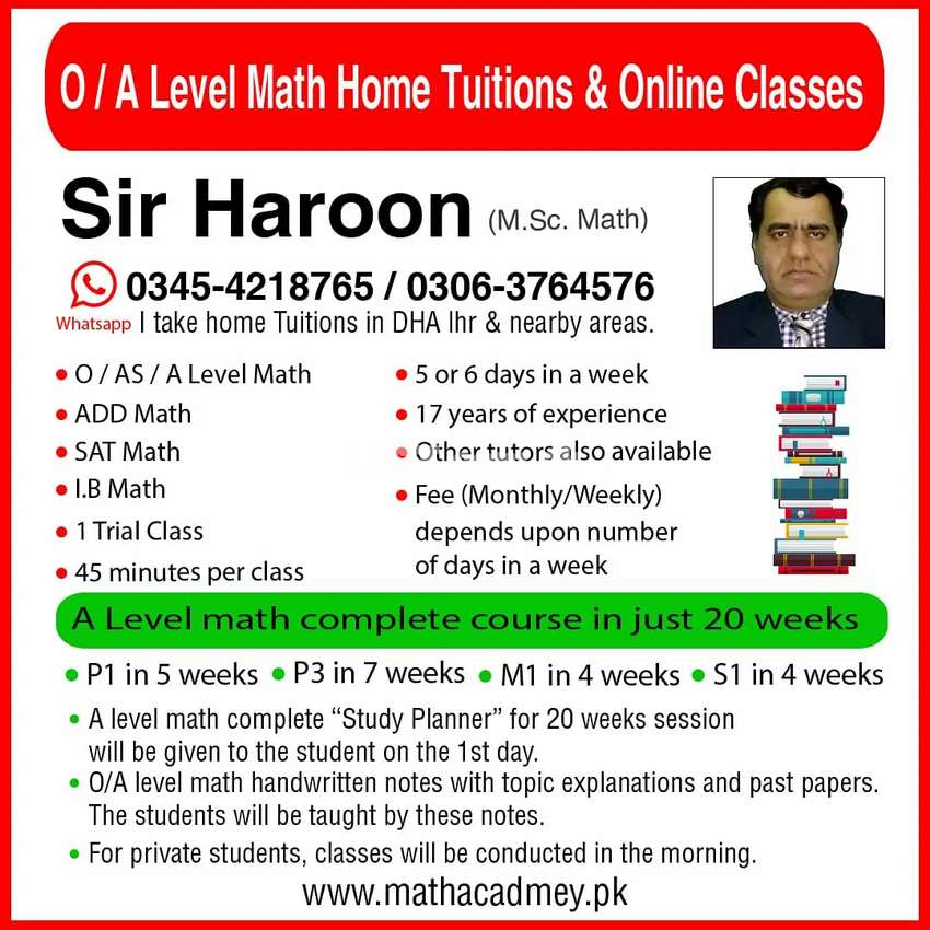 Math tutor/online(mobile,tablet,laptop,led,maid,car,bike,plot,service)