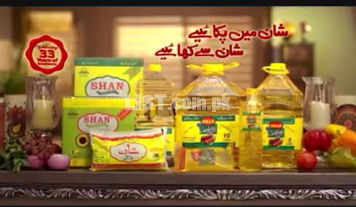 ORDER BOOKERS REQUIRED FOR SHAN BANASPATI &  COOKING OIL