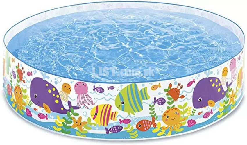 Intex (size:8ft/18") round snapset swimming pool with out air.