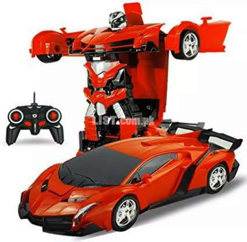 Transformer Rechargable Remote Control Robot Car Toy For Kids