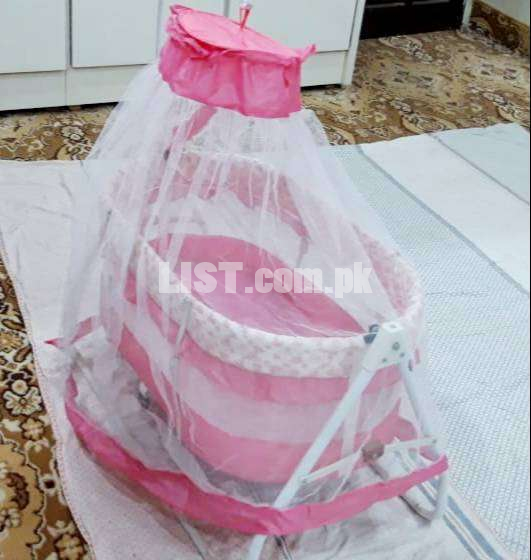 Baby cot with net cover
