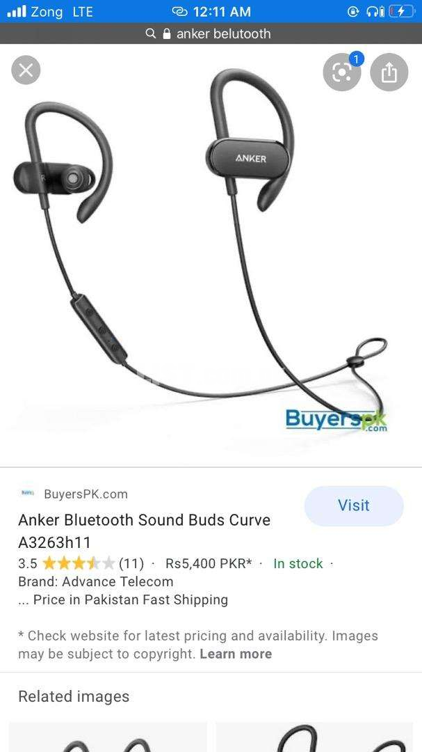 Anker sound slim bluetooth headphone. Ipx5 black