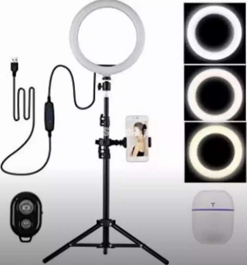 Quality led 26cm Ring light with 2.1 metre tripod stand