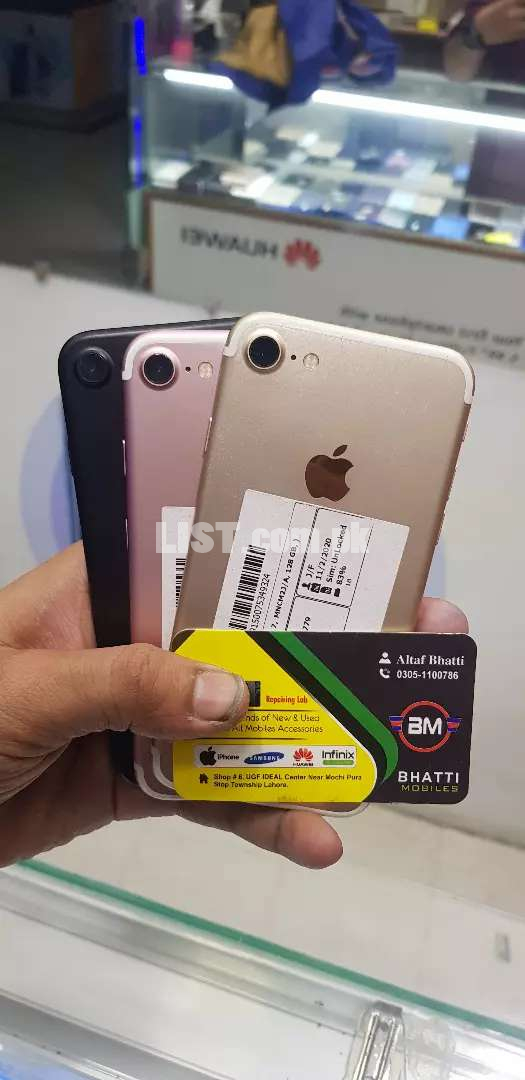 IPHONE 7 128GB NON PTA WITH ORIGNAL CHARGER