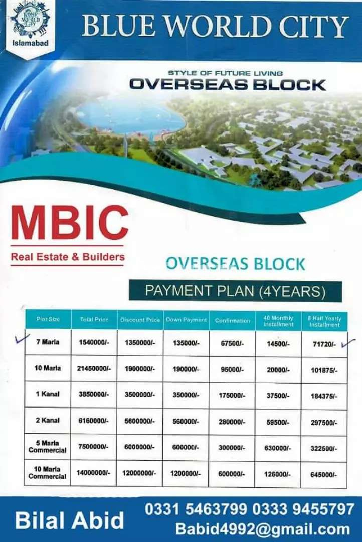Blue world city low price 7 marla plot available