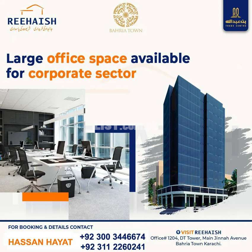 Offices for sale bahria town karachi