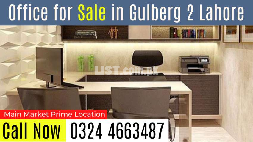 Spacious office with 2 Entrances for sale in Main Market, Gulberg 2