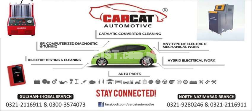 catalytic converter cleaning and complete engine tuneup from machine