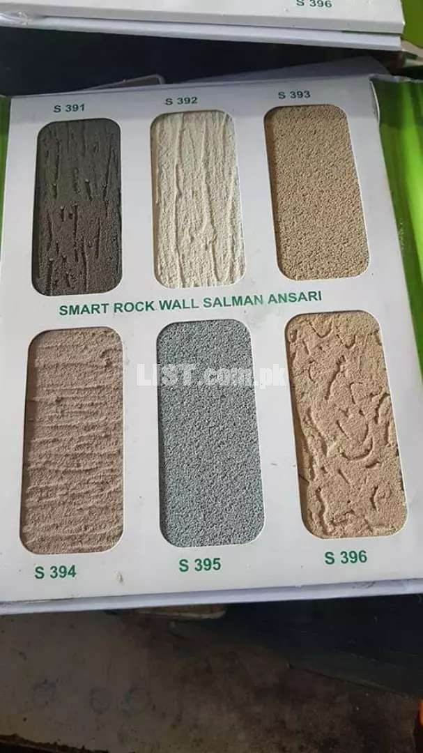 We deal's with Rock Wall , Graphy , Paint , Distemper etc