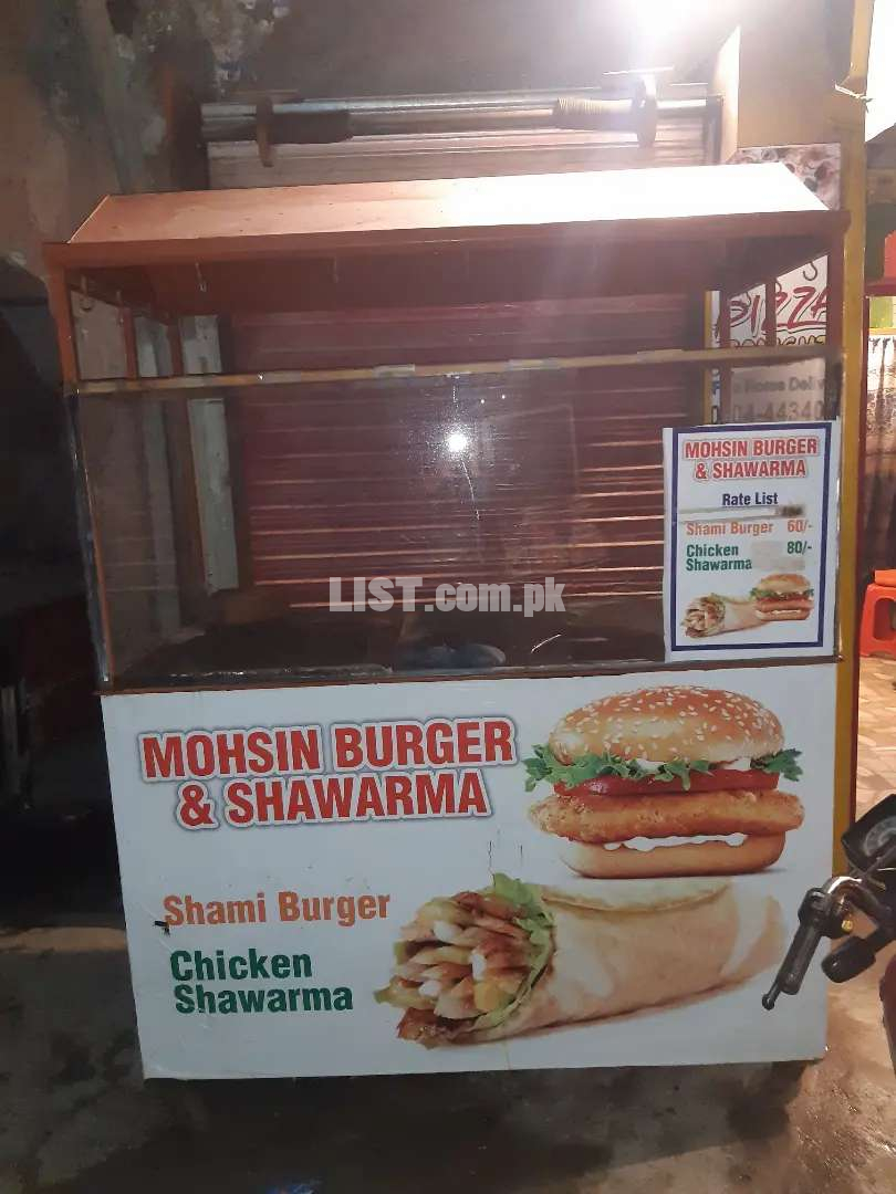 Burger shwarma counter condition 10 by 10 ..price 32000