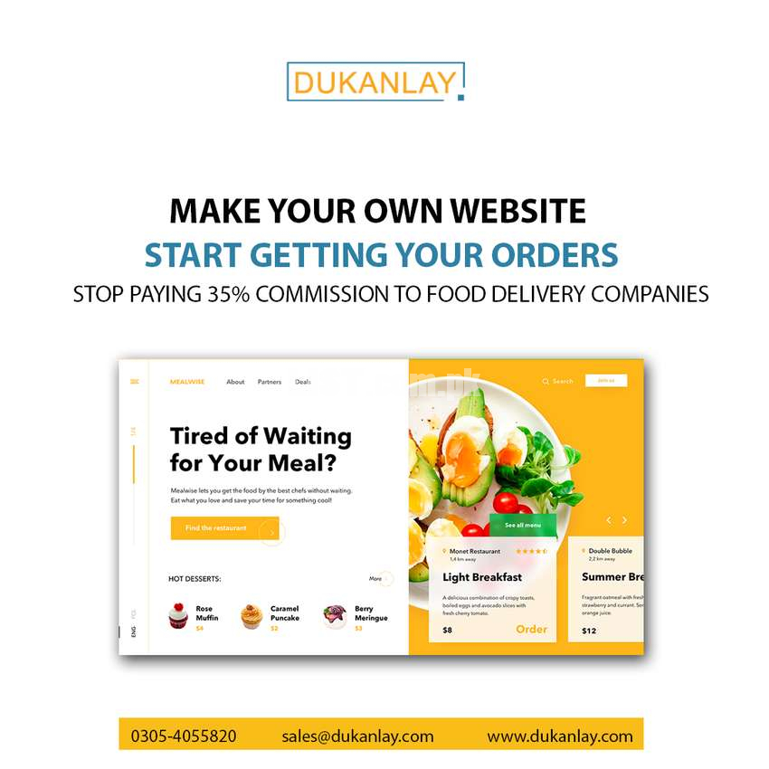 Get Website for Your Restaurant or Business in Just 15000