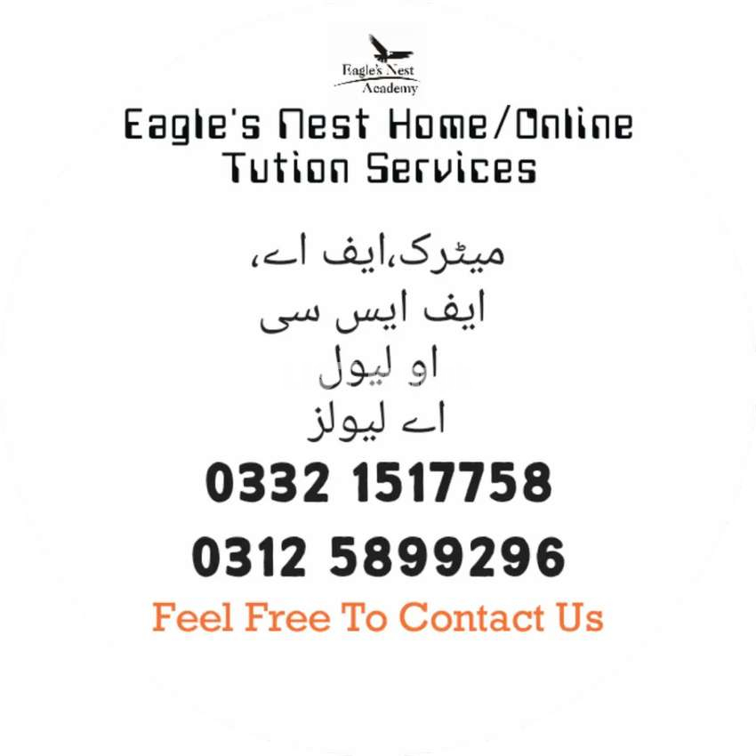 Home Tutors Available (eagle's nest home/online tuition services)