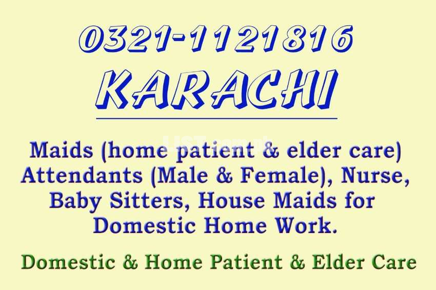 Verified & responsible staff available for patient or elders care
