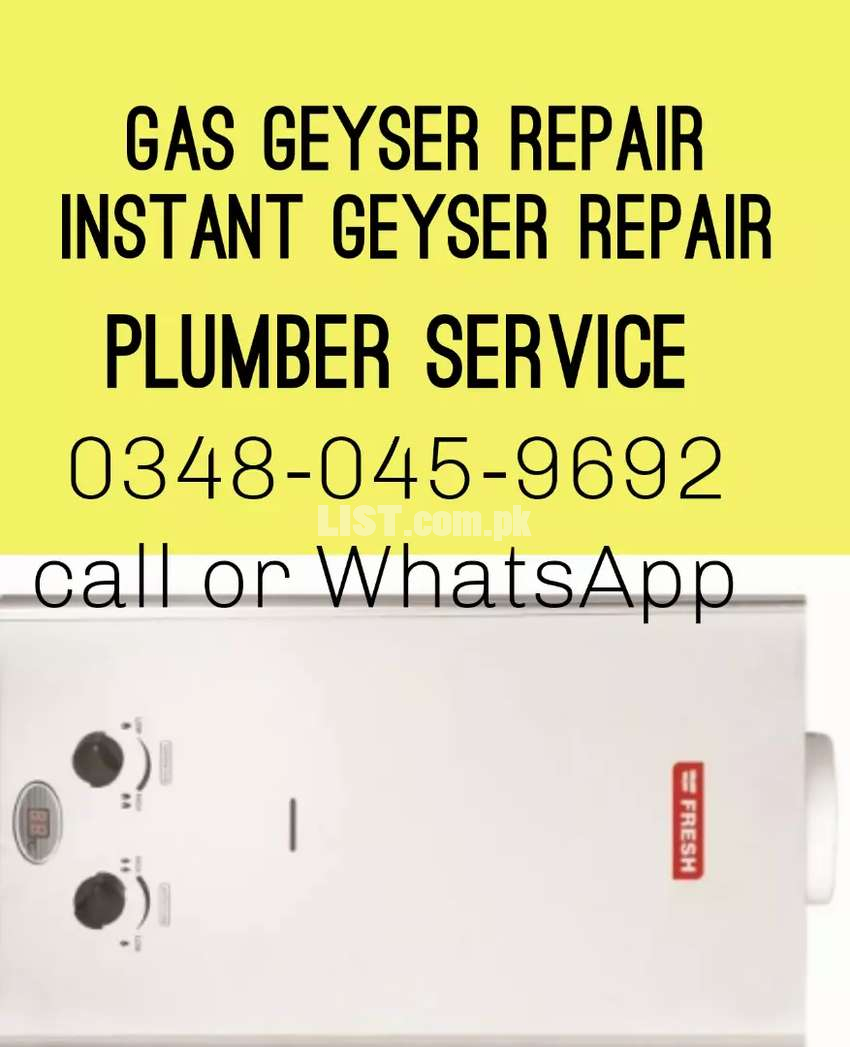 Water Heater Repair, Gas Geyser Repair, Electric Geyser Repair, Plumb