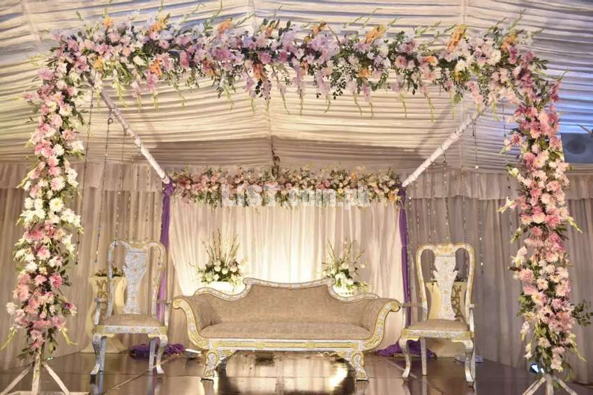 wedding room decoration,car ,stages and catering