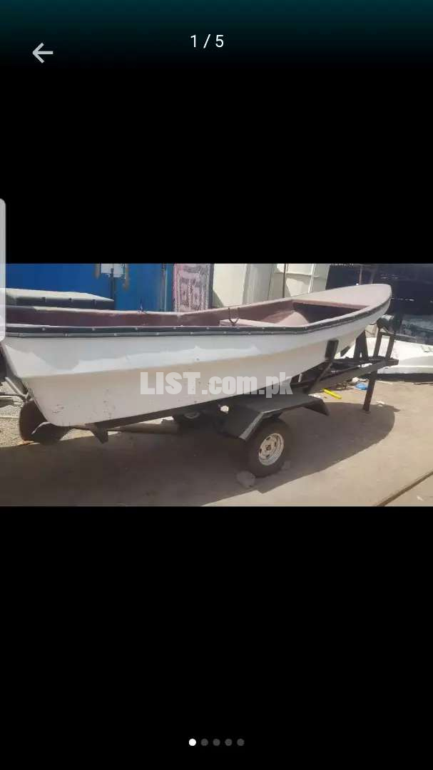 Fiberglass Boat with trailer