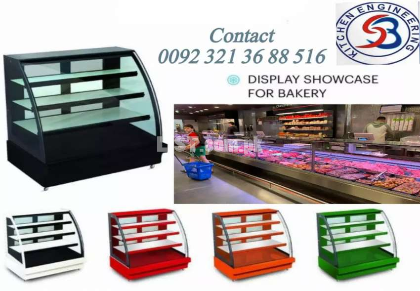 Bakery counter display simple & chiller , baking pizza oven china