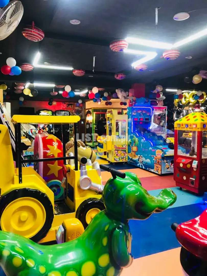 Indoor Play land, Soft Area, Rides, Games