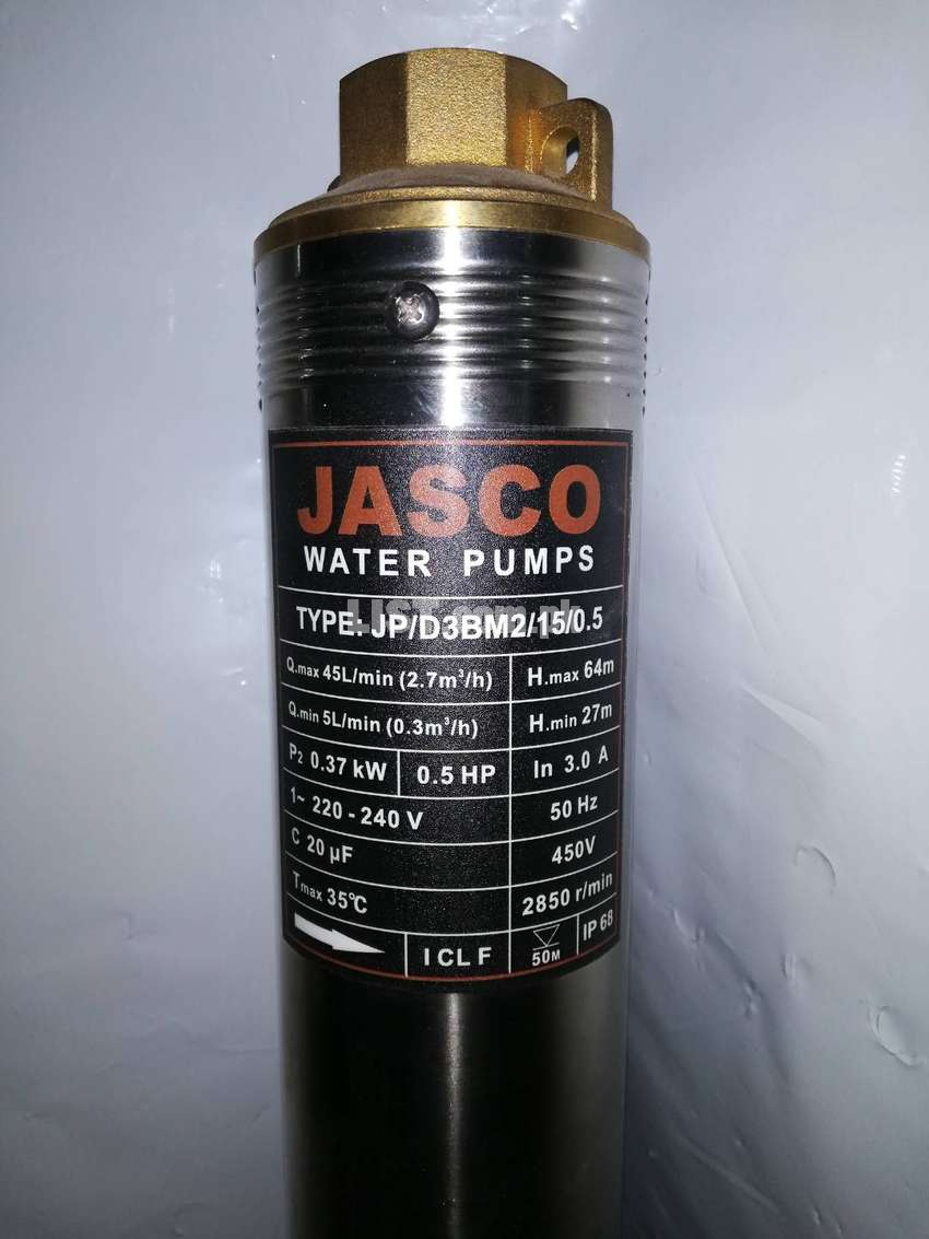 0.5hp Submersible missile Water Pump Deep Well. 100%Copper Jasco New