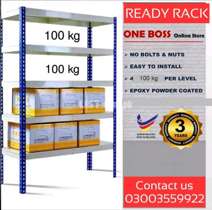 Slotted angle racks use storage in warehouse and home &  offices