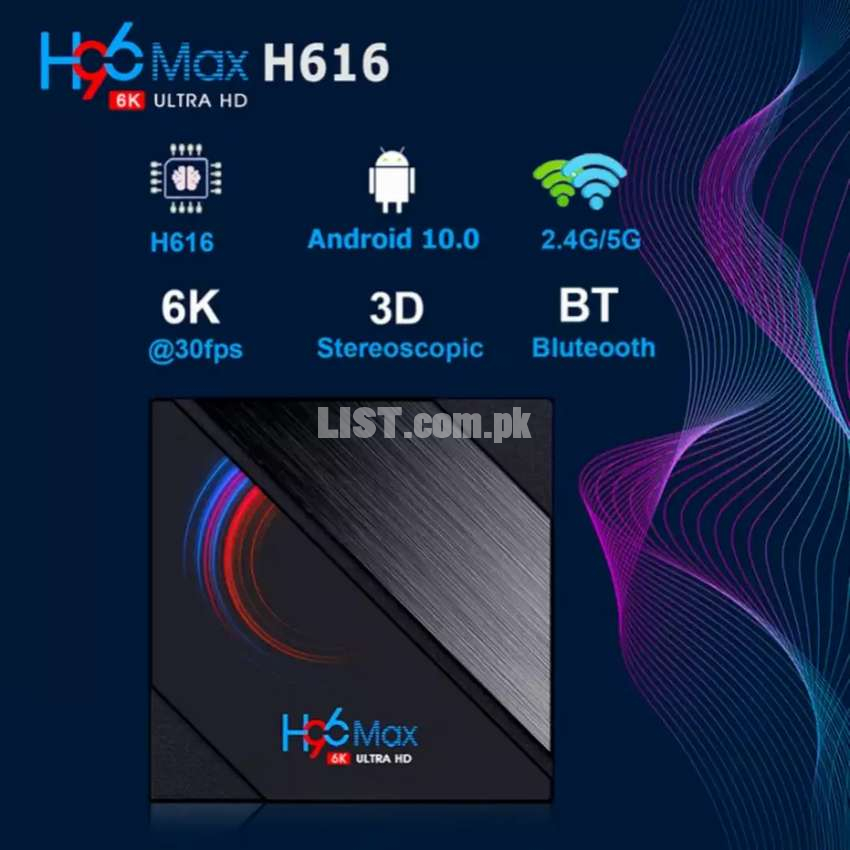 4gb 64gb H96Max Android 10  Top Box 6K High Definition Player Tv Box