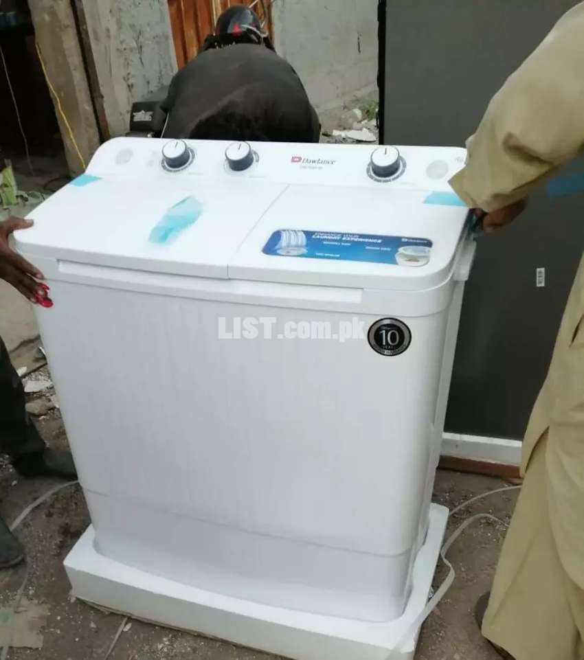 New washing machine with dryer and with box