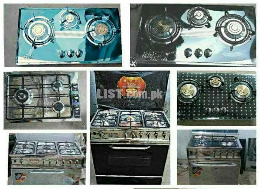3 burner Marble hob electric+gas export quality with 1 year warranty