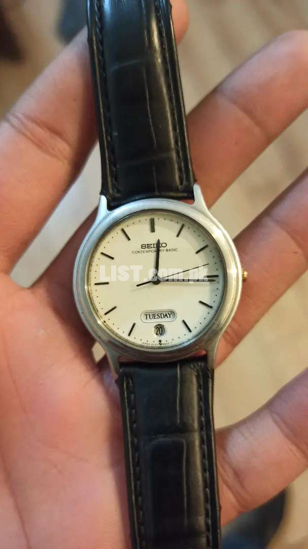 Seiko formal slim leather watch for sale