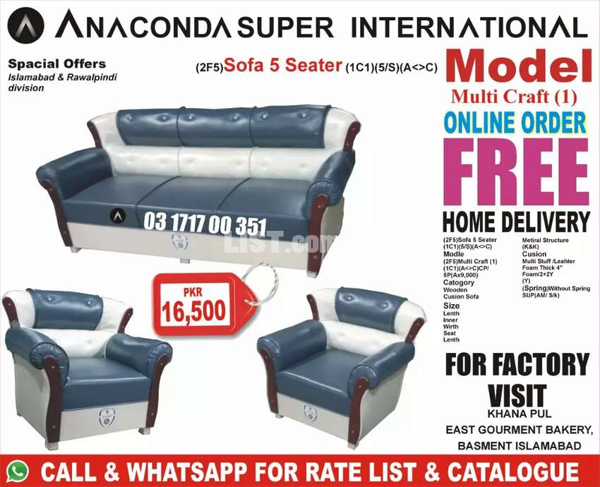 Sofa Set 5 Seater Double Bed Set Single bed Wood Furniture Factory. 