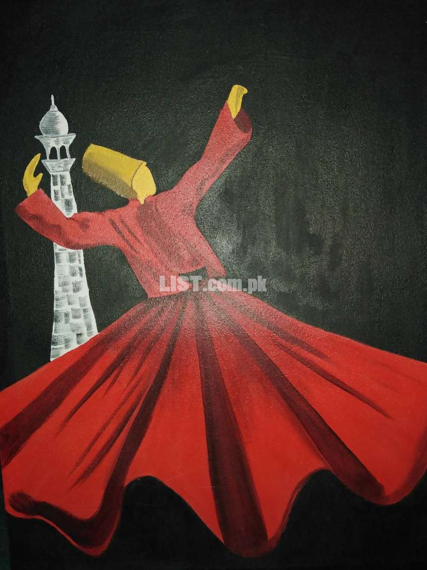 Sufi Whirling Oil painting On canvas