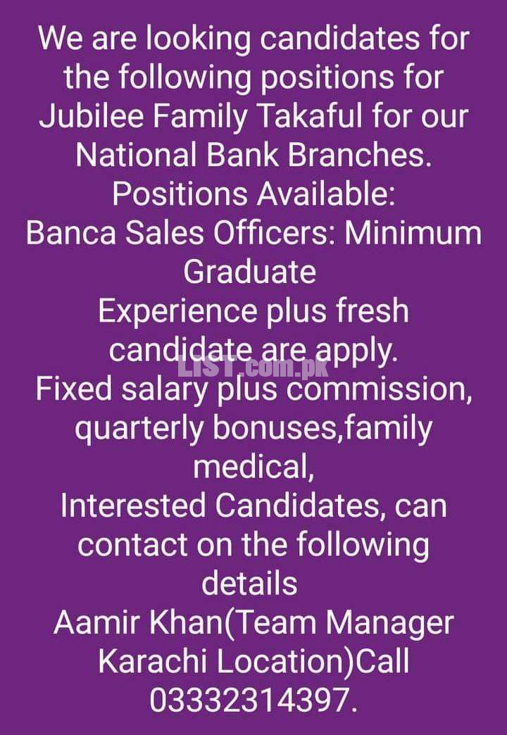 Banca Sales Officer