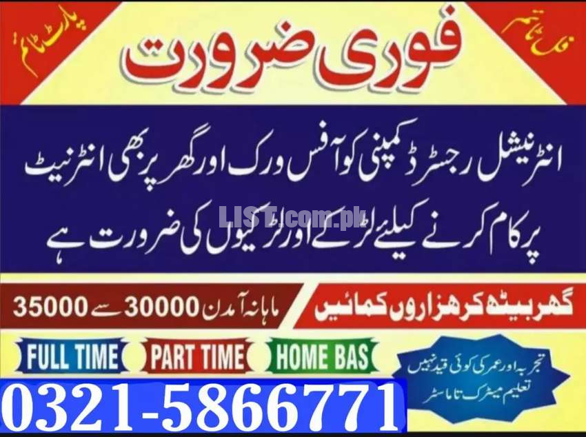 ( job opportunities For Lahore )
