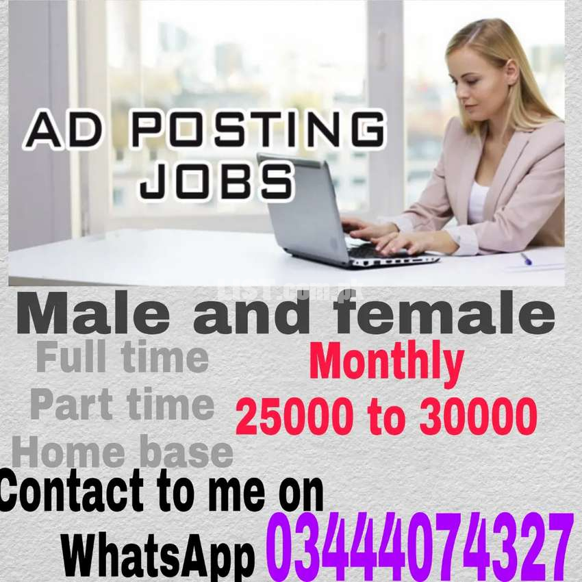Online working on facebook for male and female