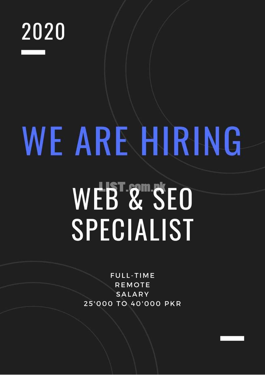 Web & SEO Specialist (Online & Full Time)