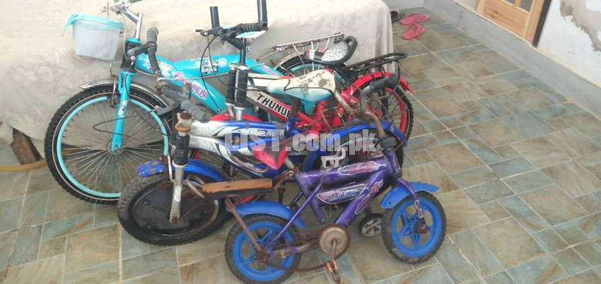 Four (04) used kids bike for sale