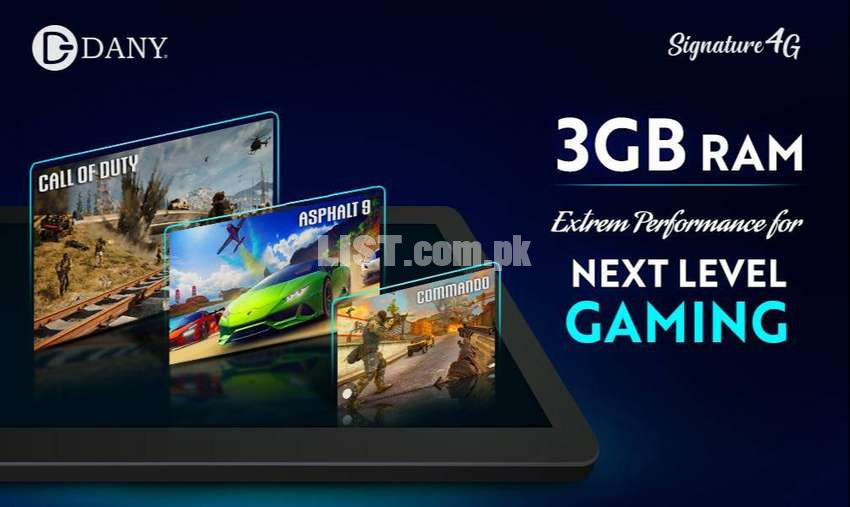 Dany Signature 4G Gaming 32 GB Tablet 10 inches.
