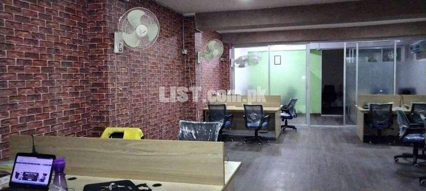 Shared office workspace on rent/coworking/call center seats/private