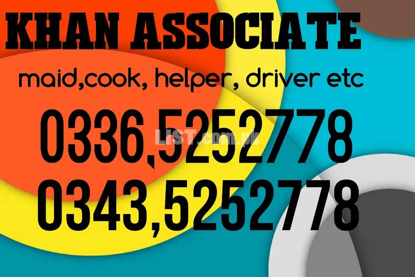 KHAN) Provide DRIVERS, HELPERS, MAIDS, PATIENT CARE, COOK Available