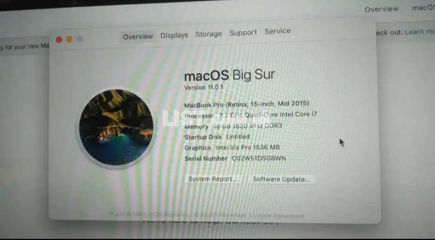 Hi New operating system OS BIG SUR is available in our store