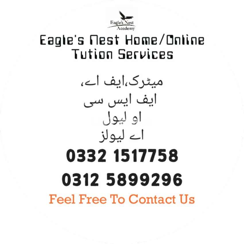 Home Tutors Available (eagle's nest home/online tuition services)