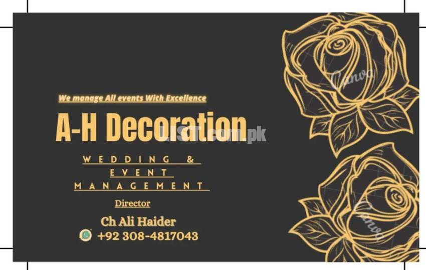 A-H Decoration & Event Management Sahiwal