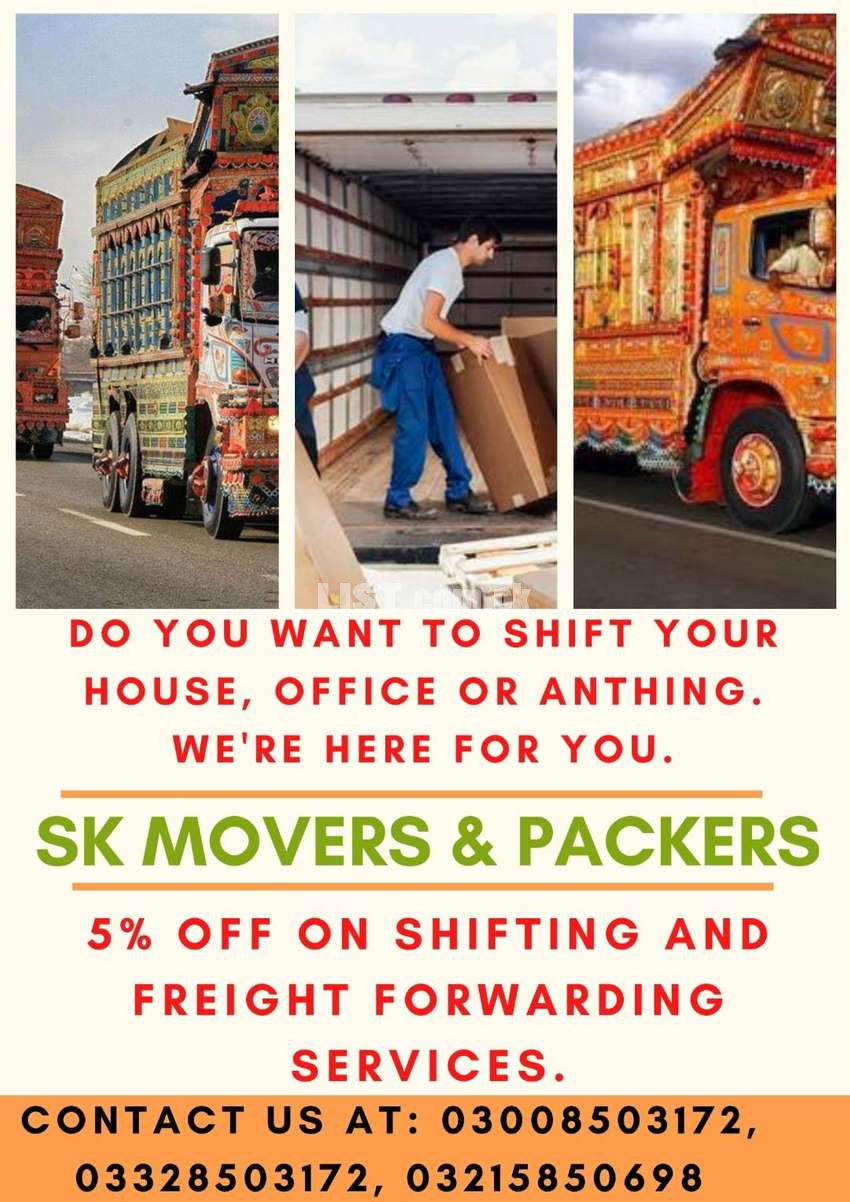 SK Movers & Packers Provides Packing, Moving and Labor services