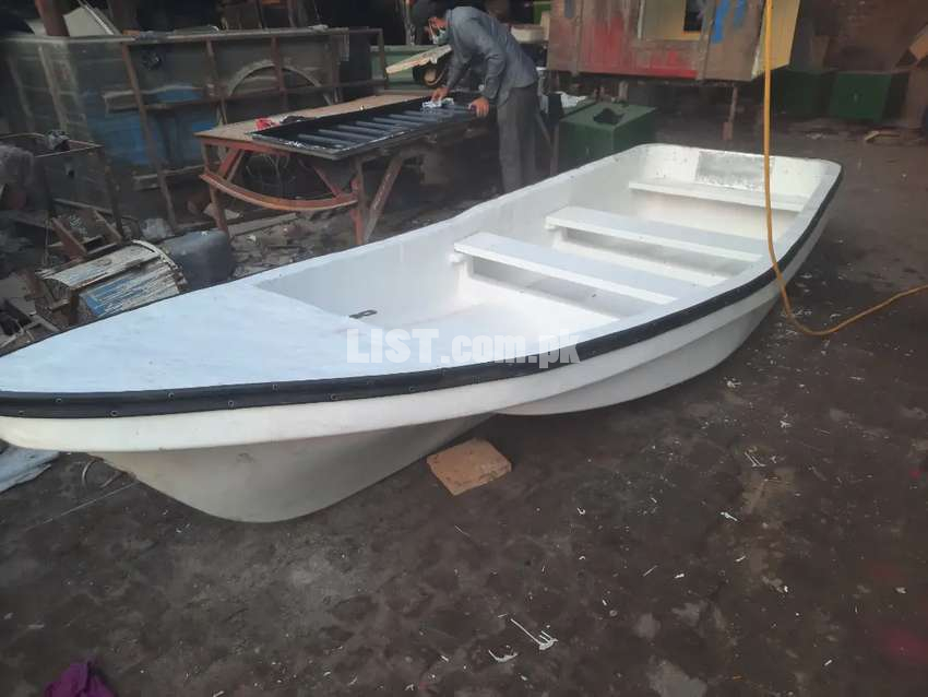 Fiberglass boat white