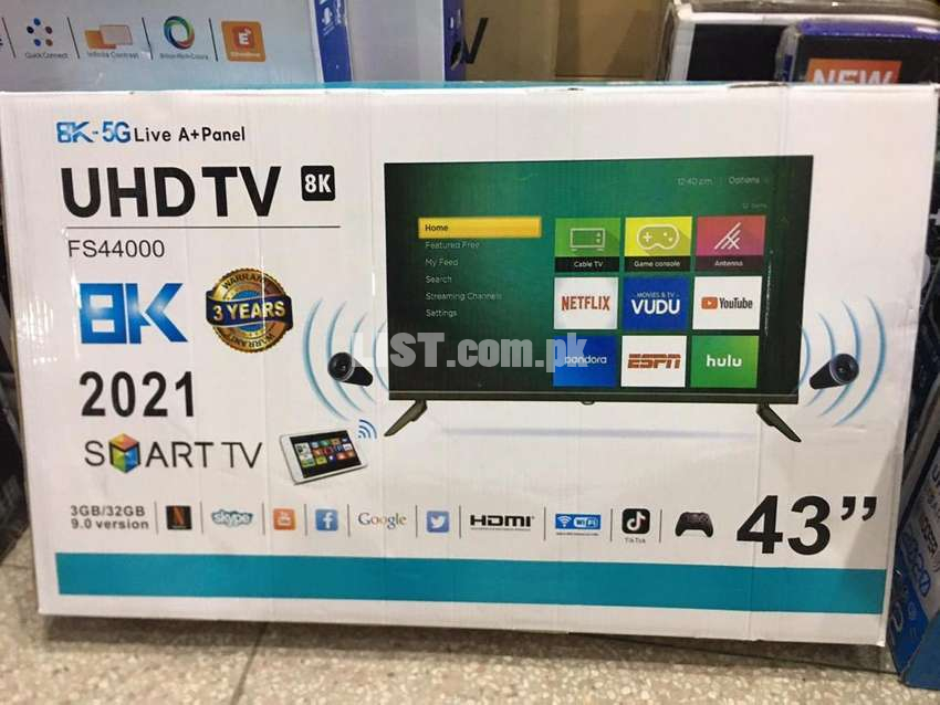 Unbreakable 43” smart Led Tv ( 4K HDR ) 2 year warranty . Brand new