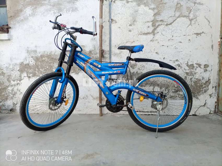 Blue colour bicycle excellent condition