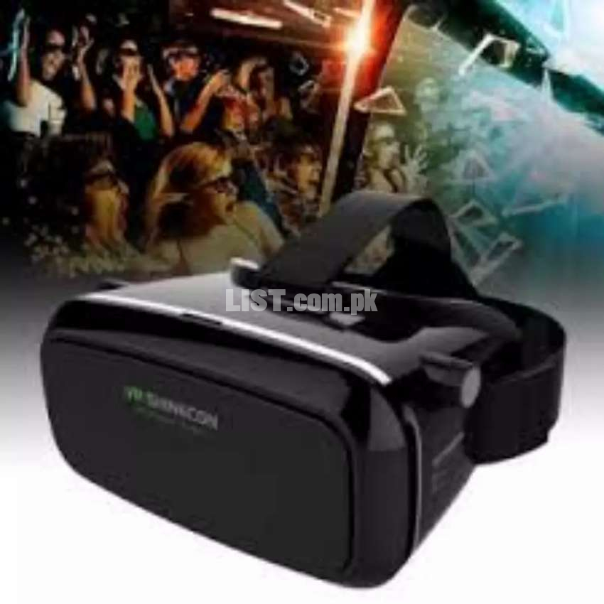 Shinecon VR Box Virtual Reality 3D Glasses With Gaming Remote - Black
