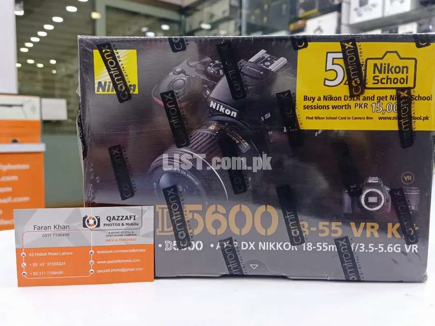 BEST VIDEO Nikon D5600 with 18-55 lens VR pinpack one year warranty
